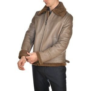 Hettabretz Leather Belted Shearling Overcoat